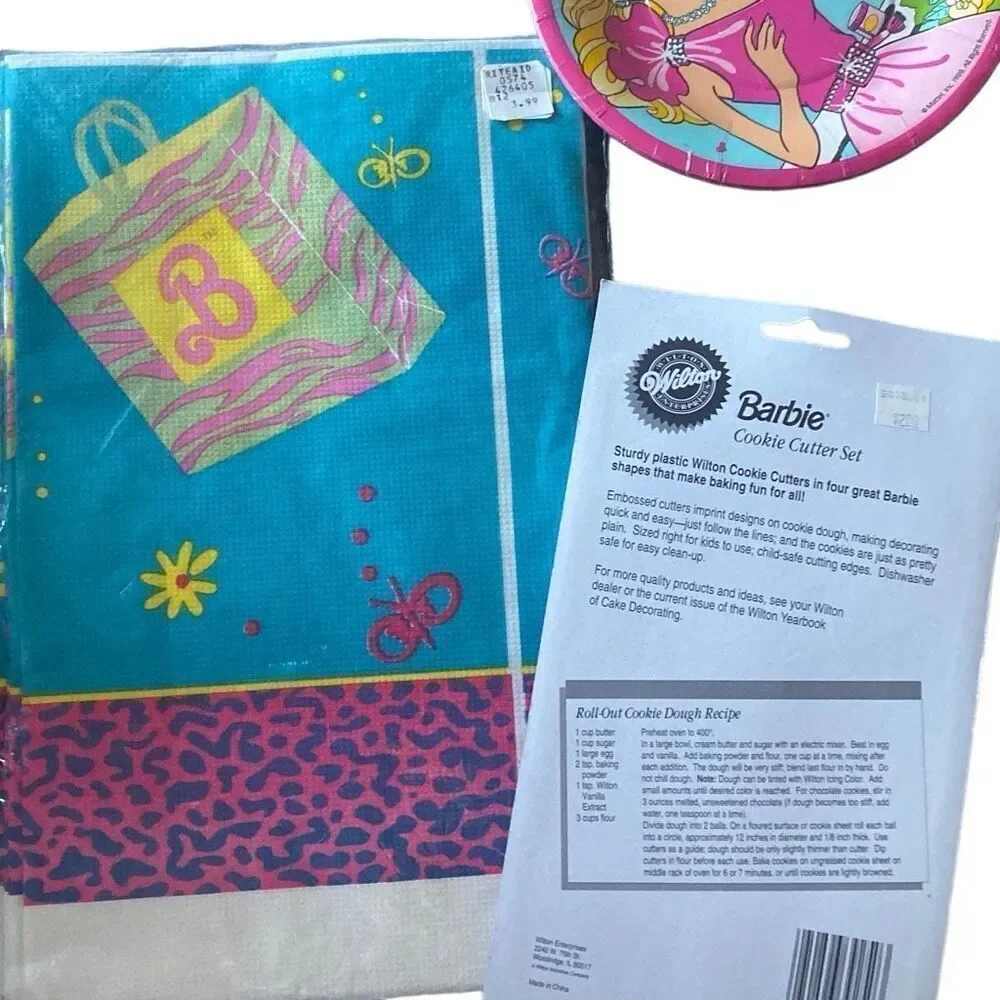 Vintage Barbie Party and baking Supplies NEW